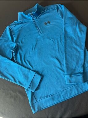 YLX Under Armour Blue Quarter-Zip Performance Boys Sweater